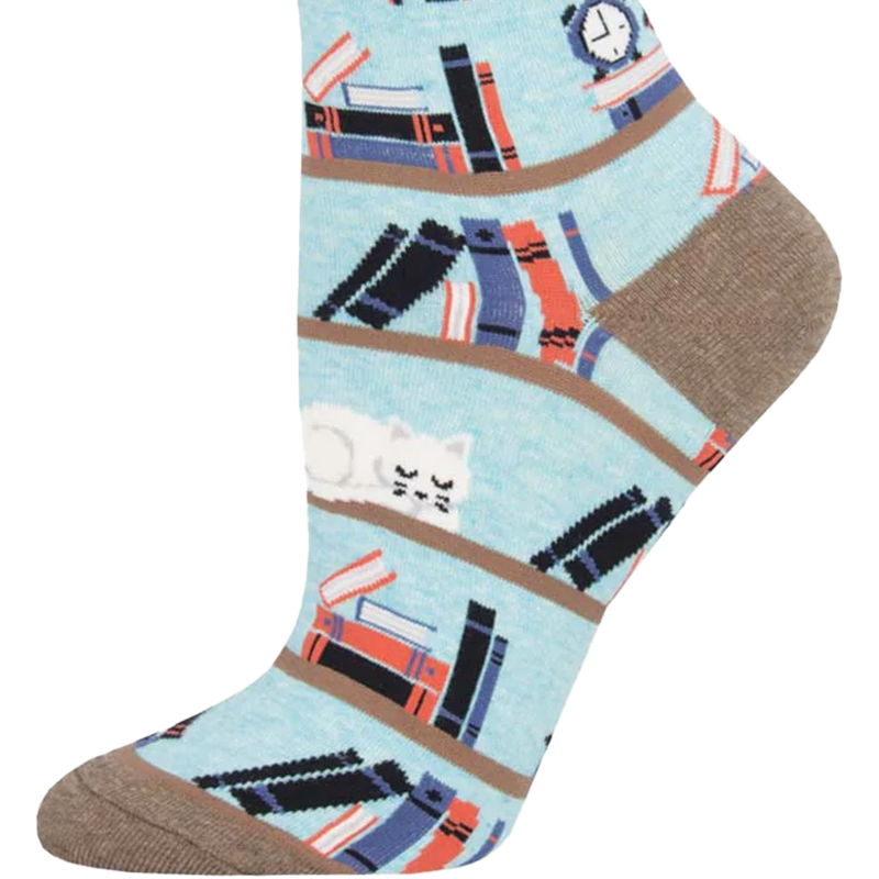 Women's Time For a Good Book, Socksmith Women's Time For a Good Book  toe and heel