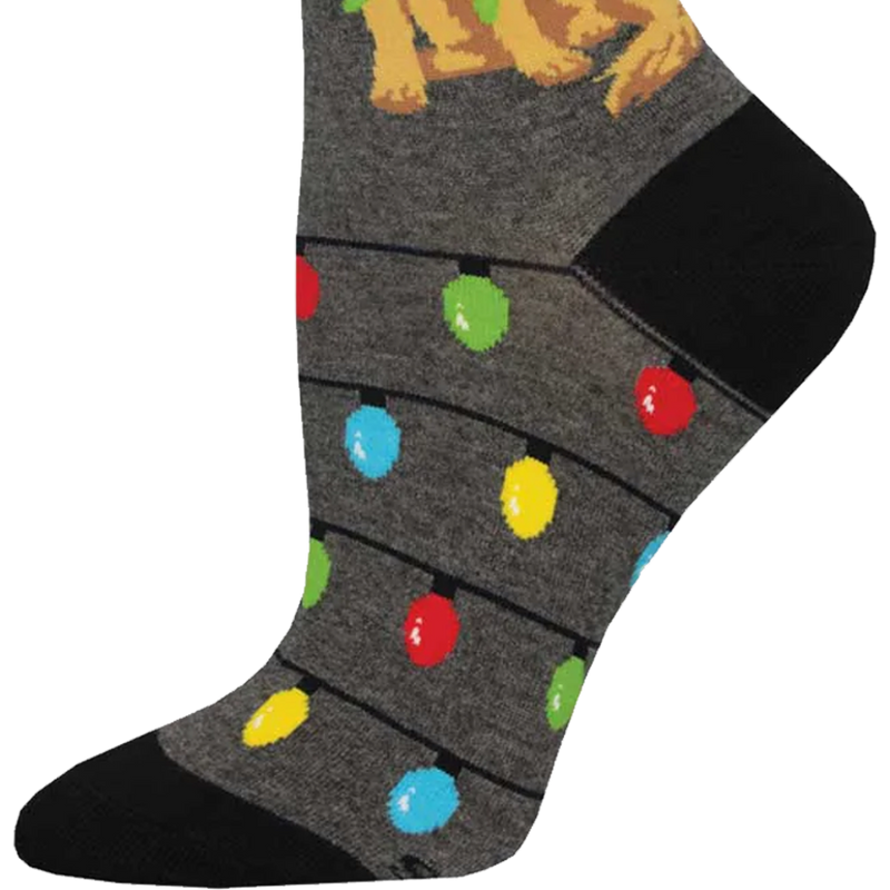 Women's Dog Gone Lights, Socksmith Women's Dog Gone Lights toe and heel
