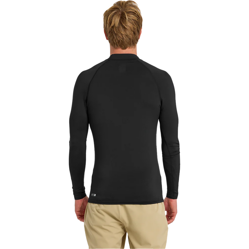 Men's Everyday UPF50 Long Sleeve Rashguard, Quiksilver Men's Everyday UPF50 Long Sleeve in BLK Black back