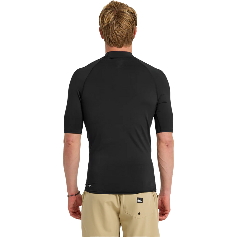 Men's Everyday UPF50 Short Sleeve Rashguard, Quiksilver Men's Everyday UPF50 Short Sleeve Rashguard in BLK Black back