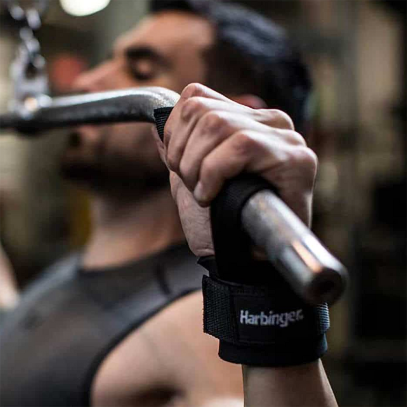 Big Grip Pro Lift Straps, Harbinger Big Grip Pro Lift Straps with model 