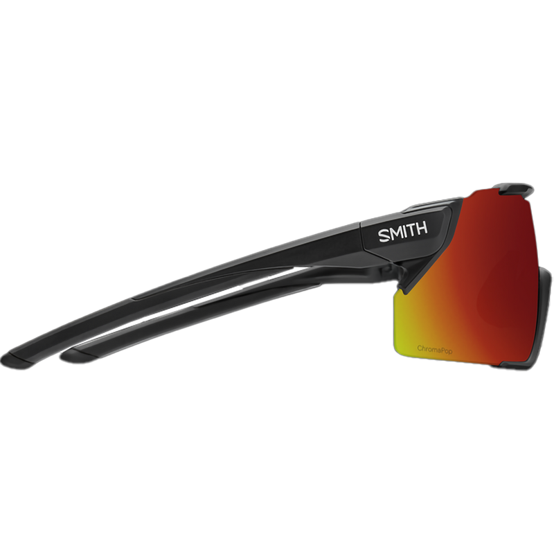 Attack MTB, Smith Attack MTB in Matte Black CP Red Mirror left