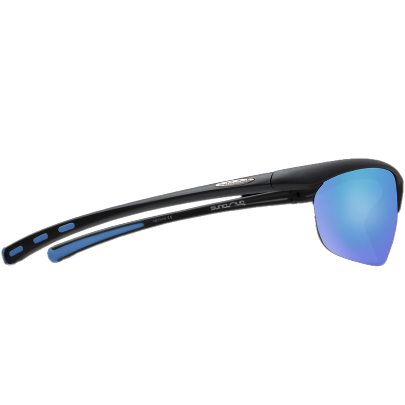 Zephyr, Suncloud Zephyr in Matte Black/Blue Mirror left