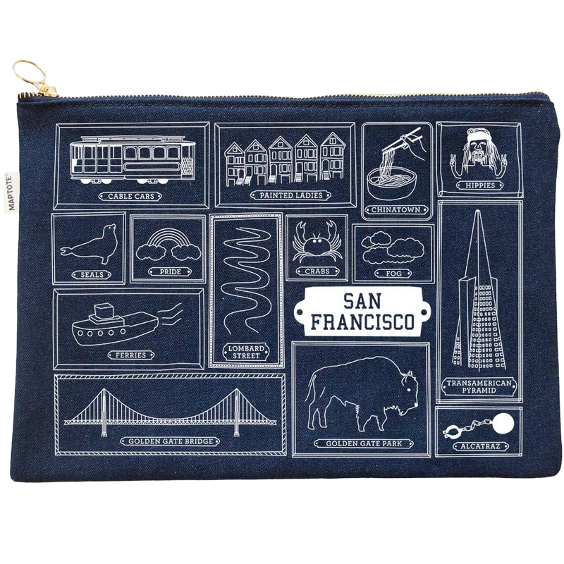 San Francisco Flat Zip Pouch, Featured Image