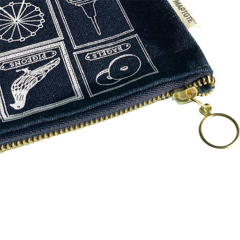 San Francisco Flat Zip Pouch, San Francisco Flat Zip Pouch zipper