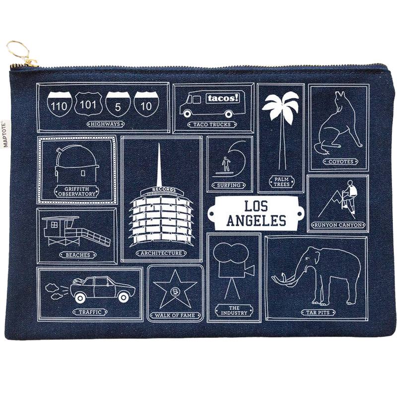 Los Angeles Flat Zip Pouch, Featured Image
