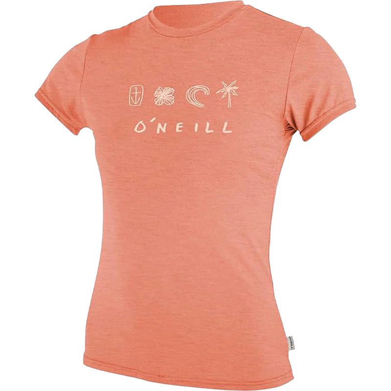 O'Neill Youth Hybrid Short Sleeve Sun Shirt in Nectar