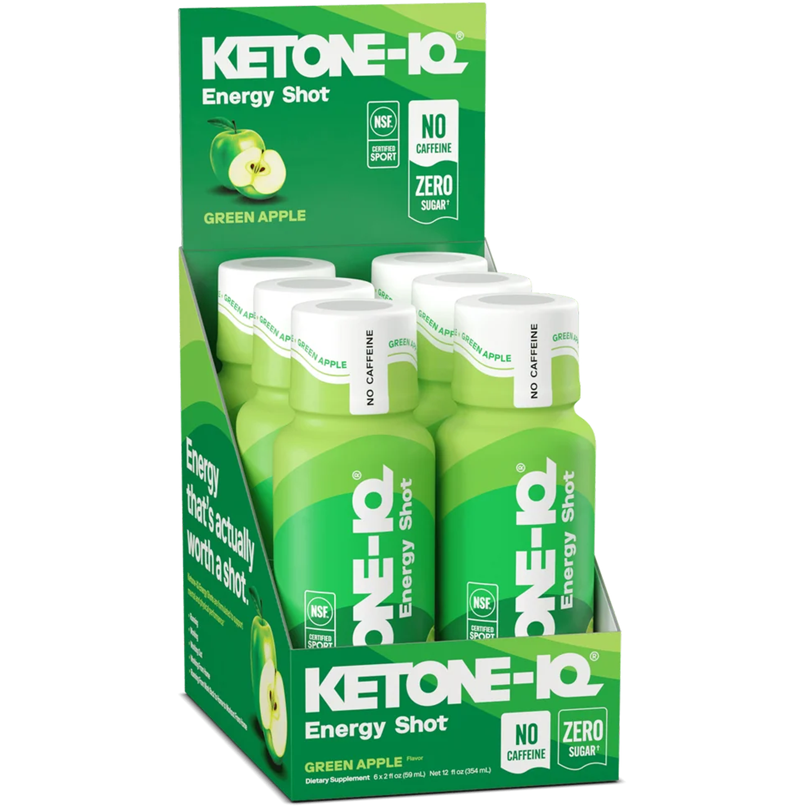 Ketone-IQ 2oz Shots Green Apple 6 Pack