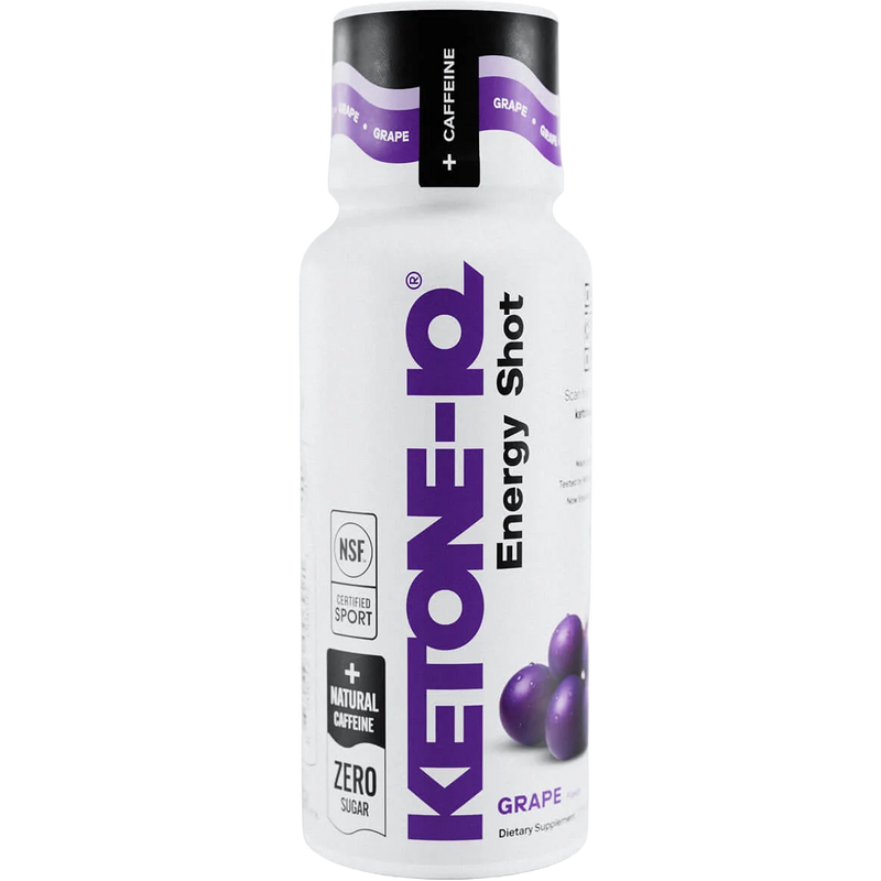 Ketone-IQ 2oz Shots Grape + Caffeine Single Bottle 