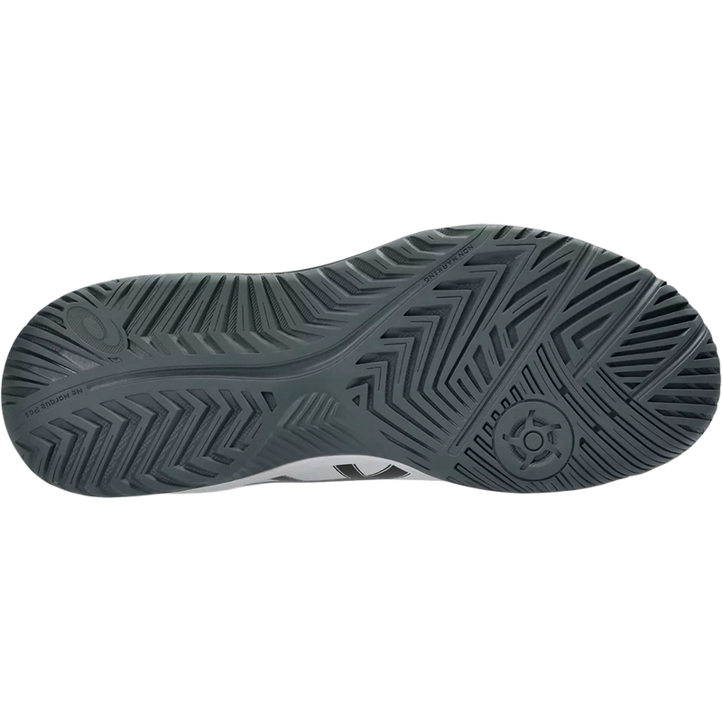 Men's Gel-Dedicate 8 Pickleball, Asics Men's Gel-Dedicate 8 Pickleball in 105 White Gunmetal bottom