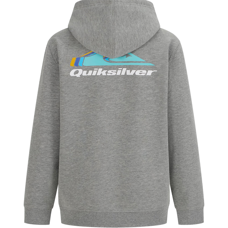 Youth Omni Wave Hoodie, Quiksilver Youth Omni Wave Hoodie in 033-Medium Grey Heather back