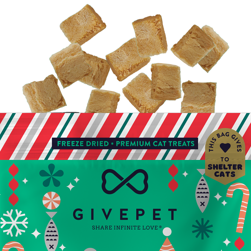 Naughty or Mice Freeze Dried Cat Treats, GivePet Naughty or Mice Freeze Dried Cat Treats package open
