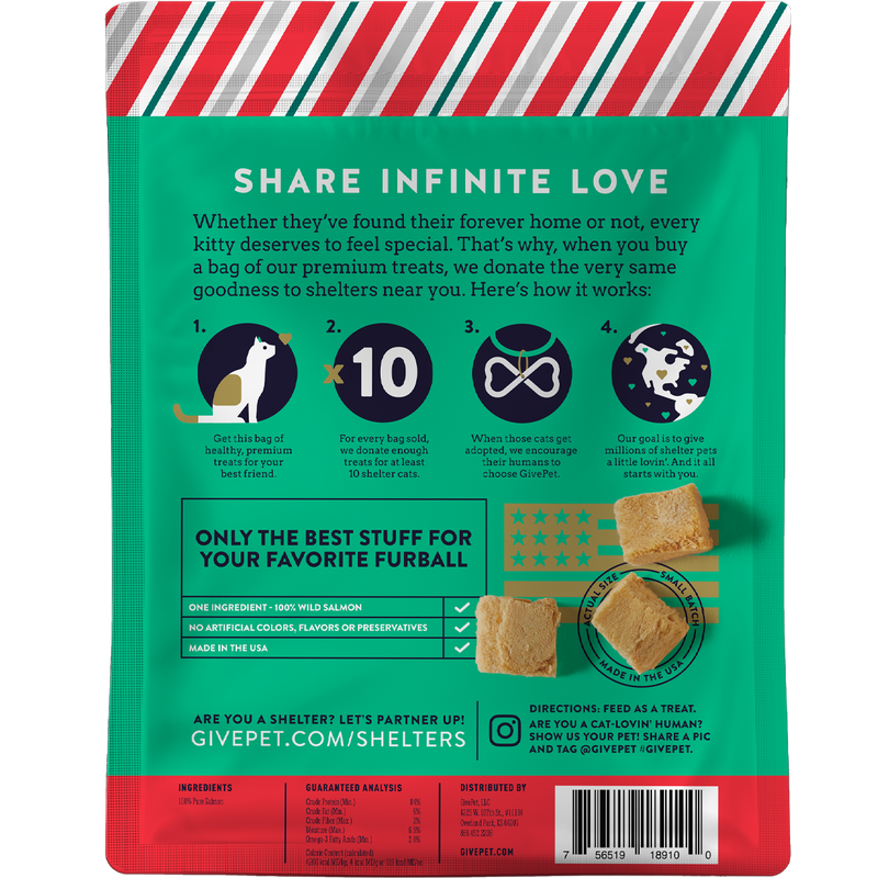 Naughty or Mice Freeze Dried Cat Treats, GivePet Naughty or Mice Freeze Dried Cat Treats back of package