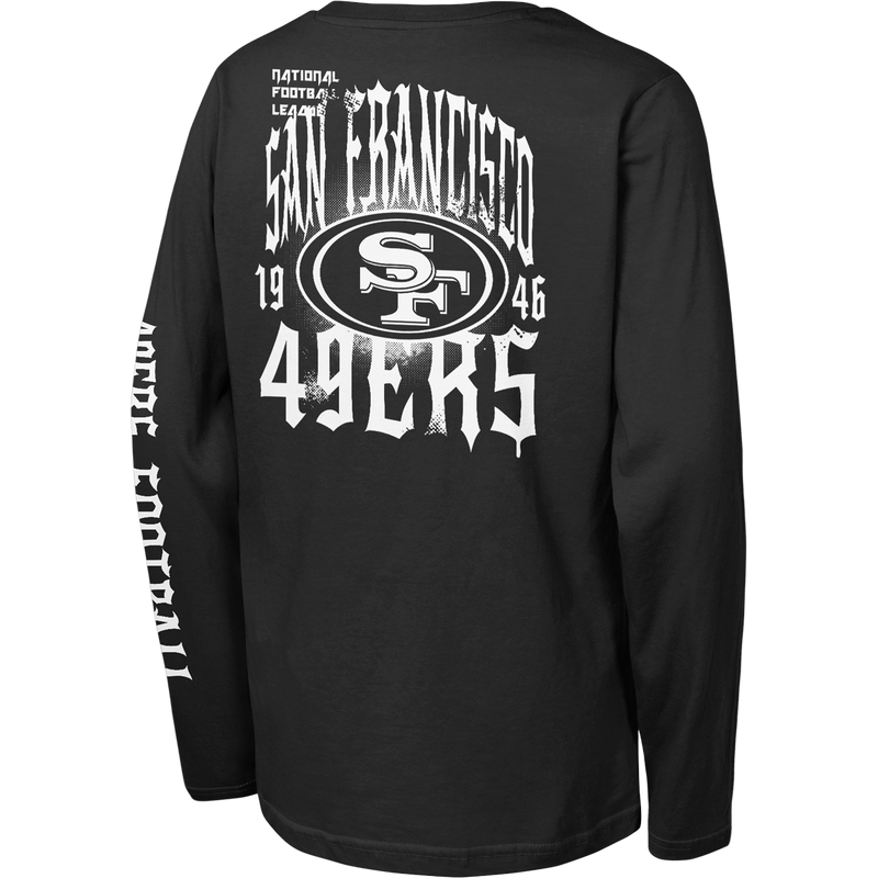 Youth 49ers Rumble Sleeve Long Sleeve, Outerstuff Youth 49ers Rumble Sleeve Long Sleeve Back