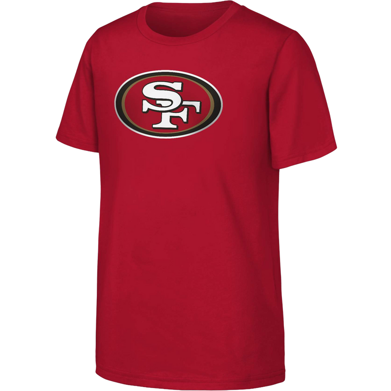 Youth 49ers Primary Logo Short Sleeve Cotton Tee, Featured Image