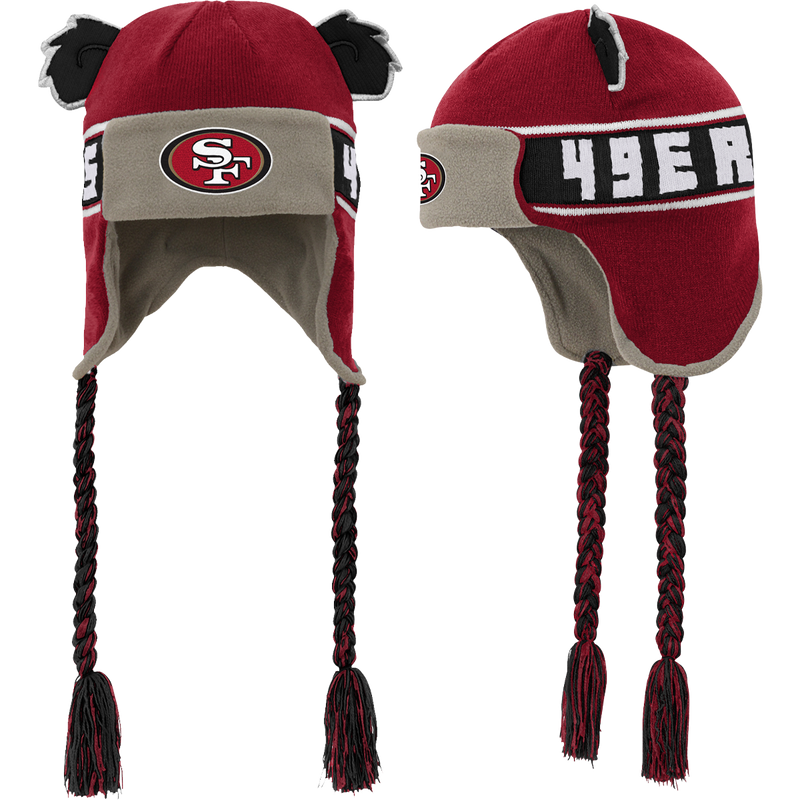 Youth 49ers Wordmark Ears Trooper, Outerstuff Youth 49ers Wordmark Ears Trooper front and side
