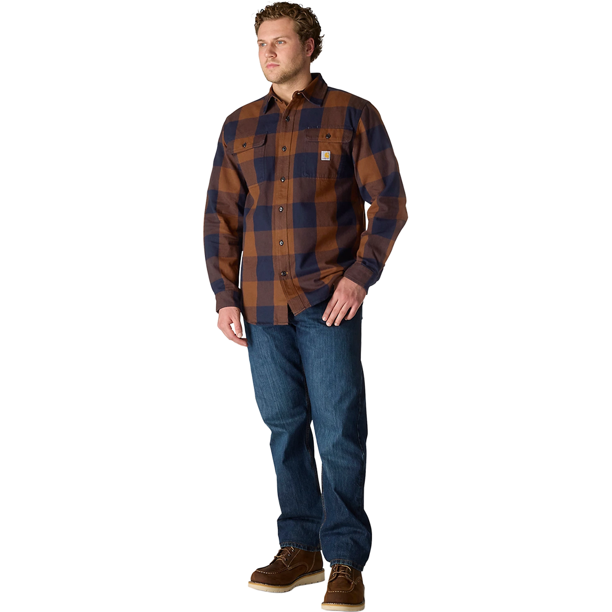 Men's Heavyweight Flannel Long Sleeve Plaid Shirt alternate view
