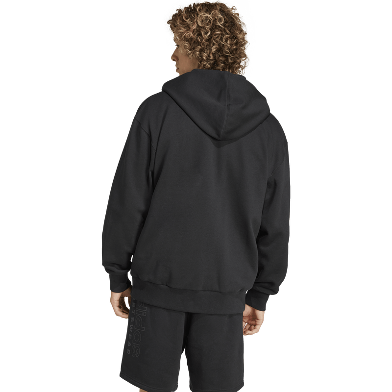 Men's All SZN Fleece Full Zip, Adidas Men's All SZN Fleece Full Zip in Black back