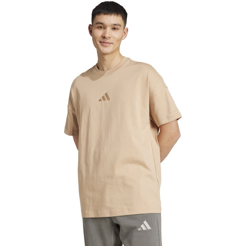 Men's All SZN Tee, Adidas Men's All SZN Tee in Warm Sandstone front