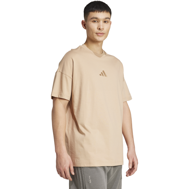 Men's All SZN Tee, Adidas Men's All SZN Tee in Warm Sandstone front right