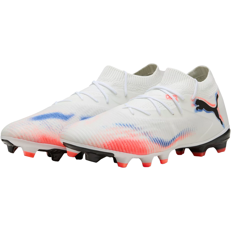 Women's Future 8 Match FG/AG, Puma Women's Future 8 Match FG/AG in 01-Puma White/Puma Black/Glowing Red pair