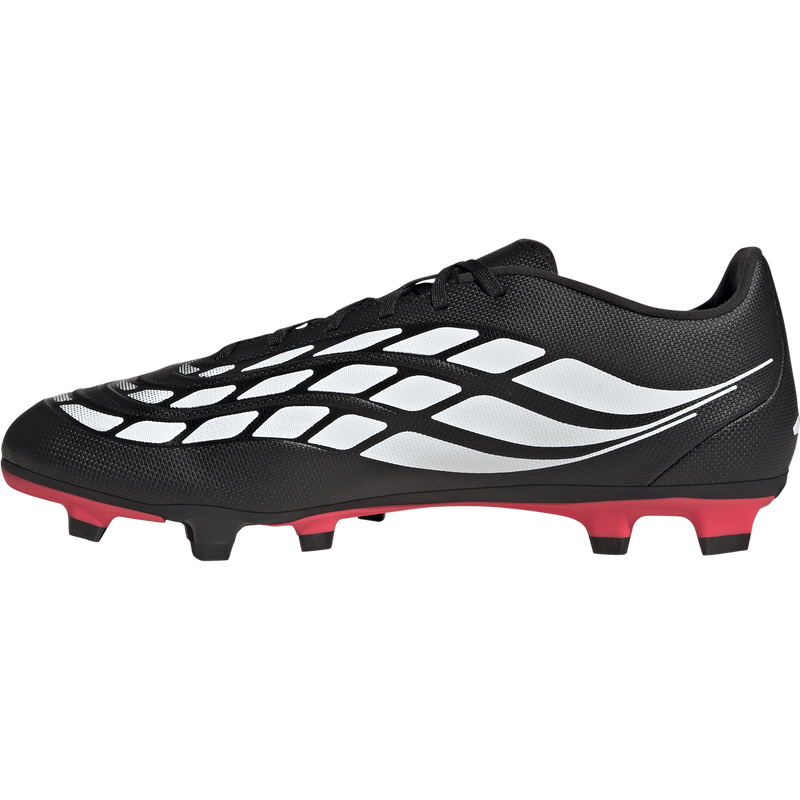 Predator Club FG/MG, Adidas Predator Club FG/MG in Core Black/White/Lucid Red inside right profile