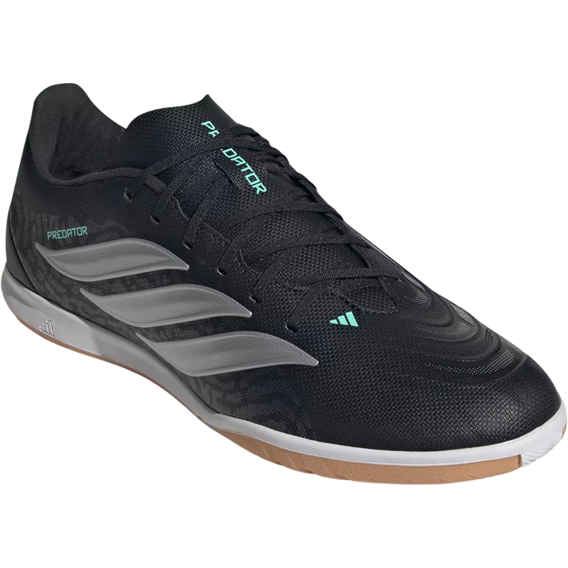Predator Club Indoor Sala, Adidas Predator Club Indoor Sala in Core Black/Silver Metallic/Pulse Mint right front