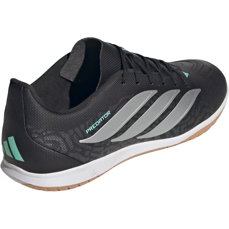 Predator Club Indoor Sala, Adidas Predator Club Indoor Sala in Core Black/Silver Metallic/Pulse Mint right rear