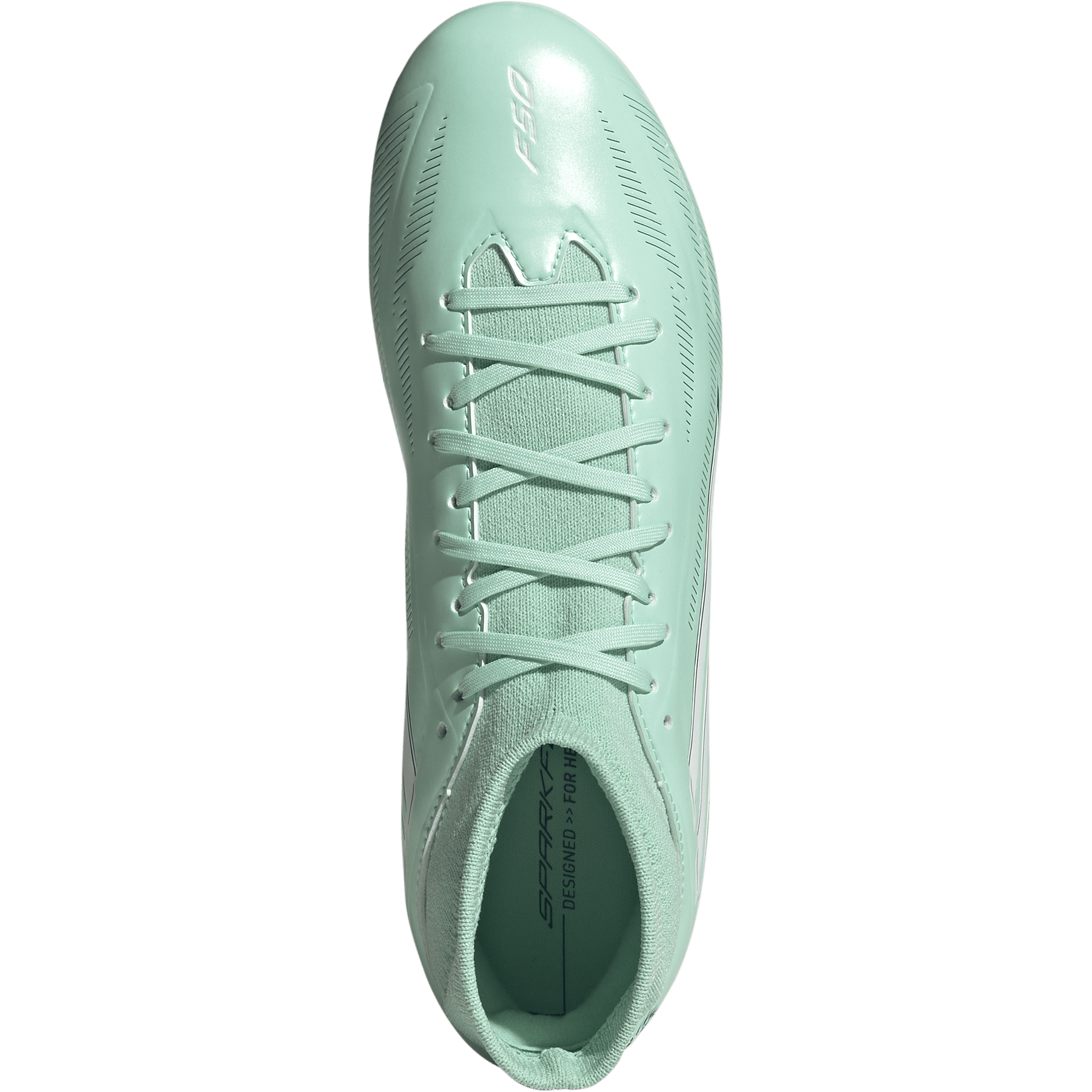 Women's F50 Sparkfusion Club FG/MG in Clear Mint/Footwear White/Solar Purple top