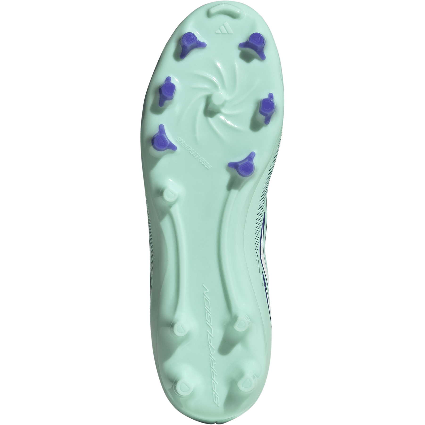 Women's F50 Sparkfusion Club FG/MG in Clear Mint/Footwear White/Solar Purple bottom