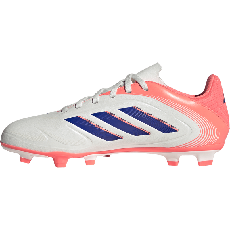 Youth Copa Pure III Club FG/MG, Adidas Youth Copa Pure III Club FG/MG in Off White/Lucid Blue/Signal Coral Left