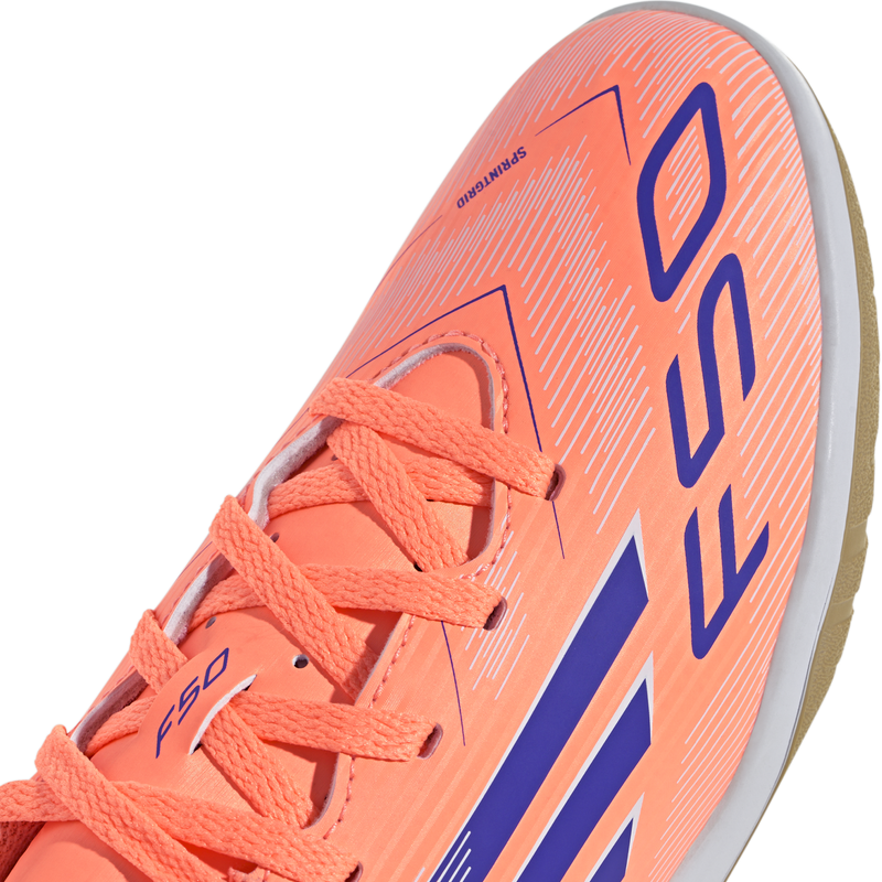 adidas Kids' F50 Club Indoor Soccer Shoes, Size 13, Orange/Blue adidas Kids' F50 Club Indoor Soccer Shoes, Size 13, Orange/Blue