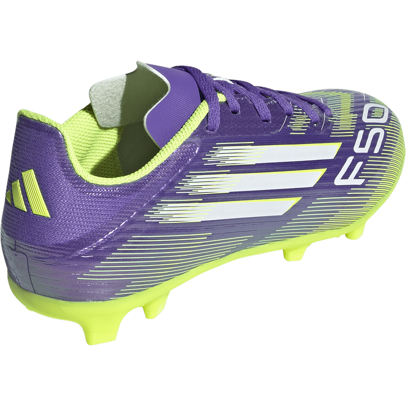 Youth F50 League FG/MG, Adidas Youth F50 League Firm/Multi-Ground Cleats 3/4 heel view