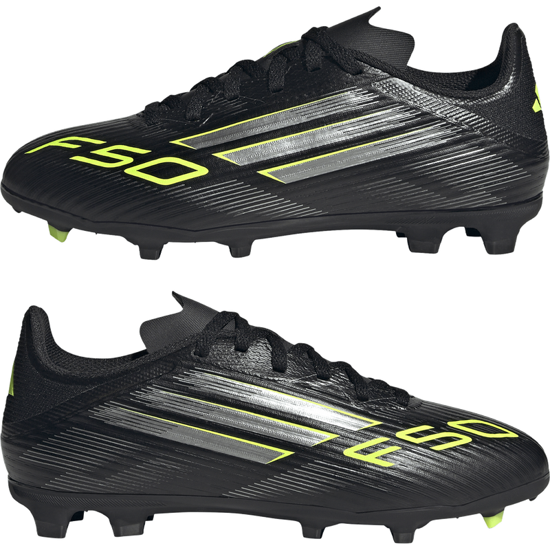 Youth F50 League FG/MG, Adidas Youth F50 League Firm/Multi-Ground Cleats mirrored sides