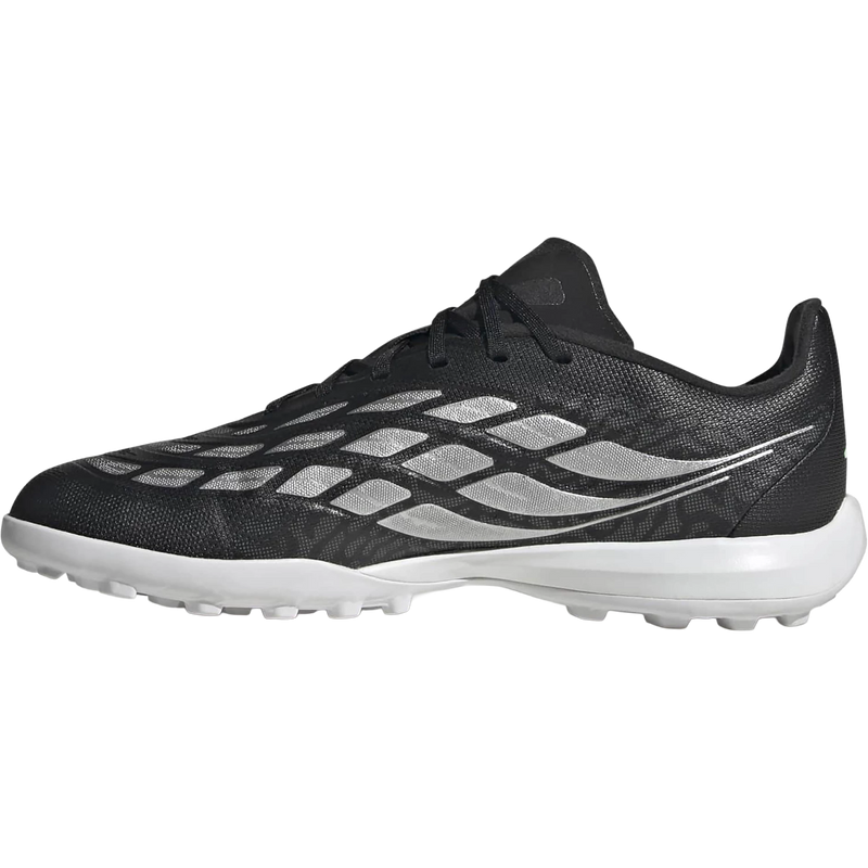 Youth Predator League TF, Adidas Youth Predator League TF in Core Black/Metallic Silver/Pulse Mint inside profile