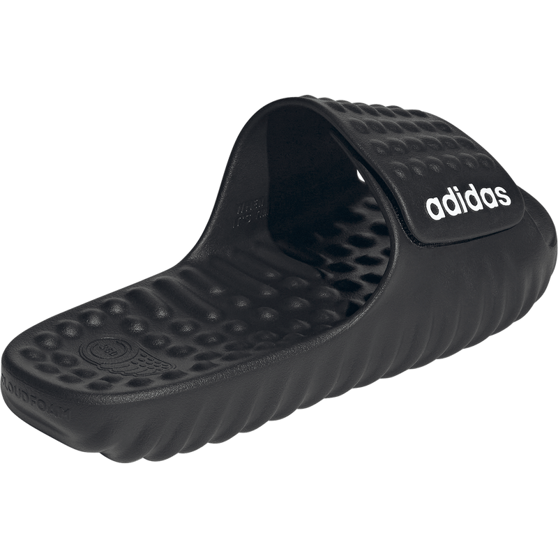 Men's Adissage 360Rec Slides, Adidas Men's Adissage 360Rec Slides in Core Black/Cloud White/Core Black right rear