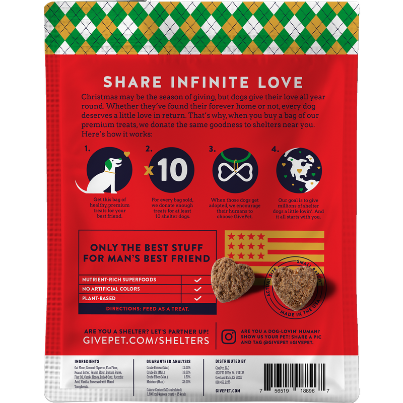 Muttcracker Soft Trainning Dog Treats, GivePet Muttcracker Soft Trainning Dog Treats back of package
