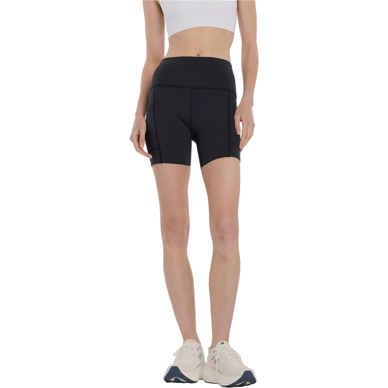 Women's NB Sleek Pocket High Rise Short 6", New Balance Women's NB Sleek Pocket High Rise Short 6" Front