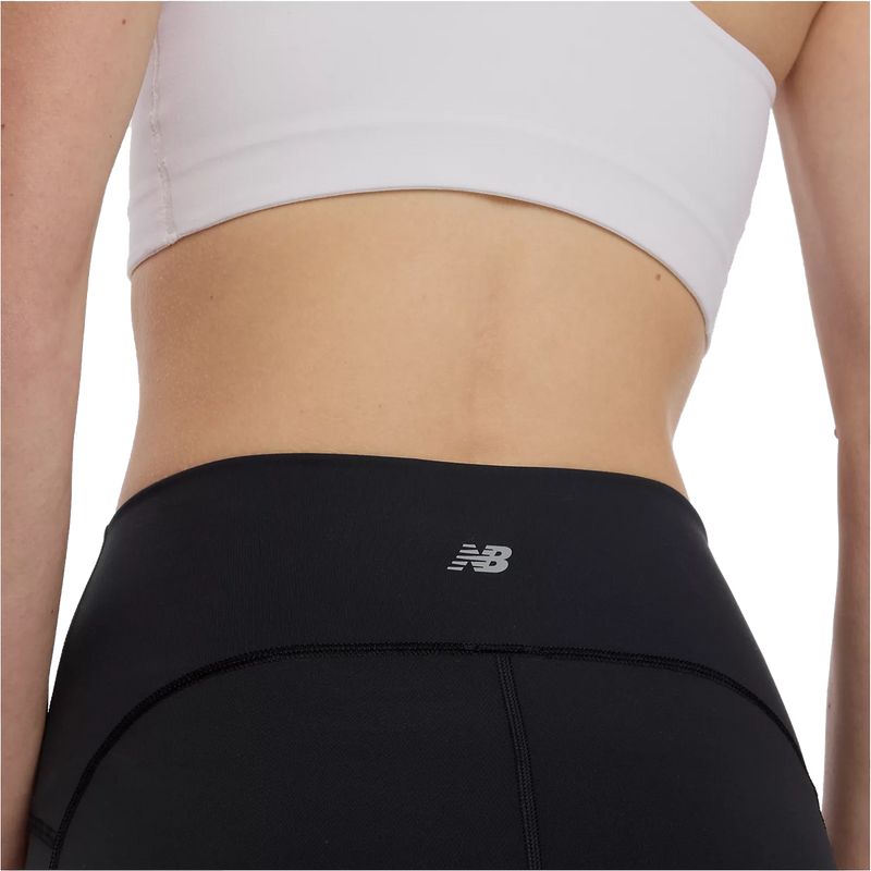 Women's NB Sleek Pocket High Rise Short 6", New Balance Women's NB Sleek Pocket High Rise Short 6" Back Logo