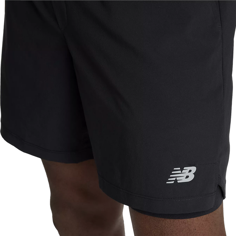 Men's AC Lined 2-in-1 Short 7", New Balance Men's AC Lined 2-in-1 Short 7" Front Logo