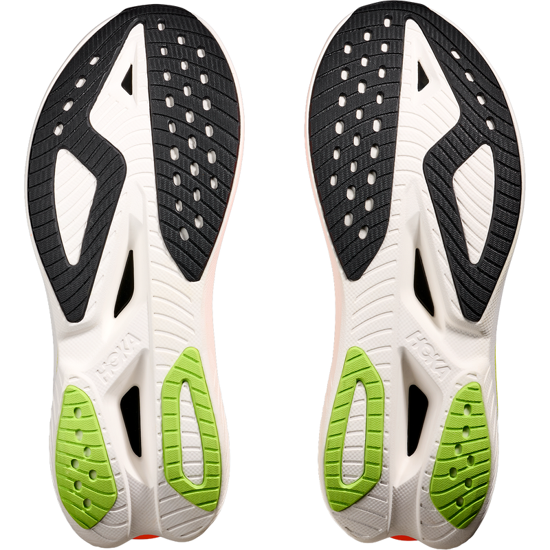 Mach X 3, Hoka Mach X 3 in WNG-White/Neon Tangerine pair bottom