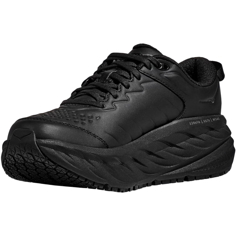 Women's Bondi SR Wide, Hoka Women's Bondi SR Wide in BBLC-Black/Black front inside right