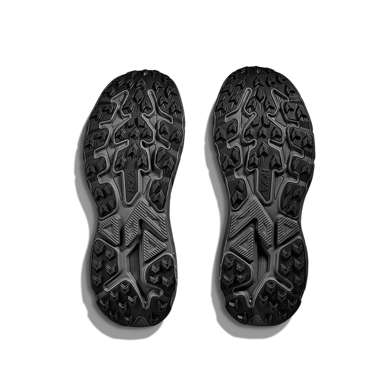Men's Challenger 8 Wide, Hoka Men's Challenger 8 in Black - soles shown from below