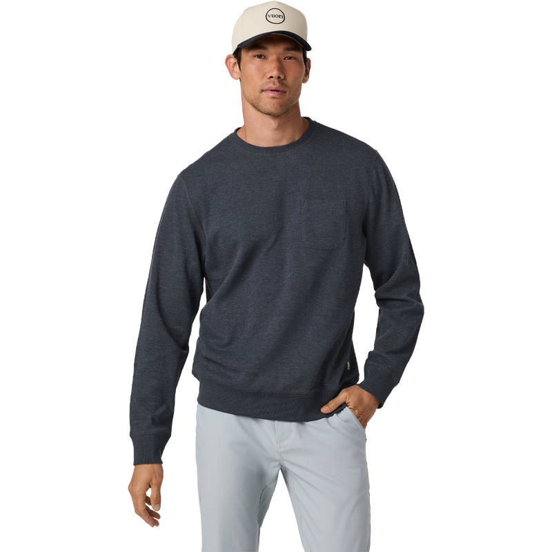 Men's Jeffreys Crew 2.0, Vuori Men's Jeffreys Crew 2.0 front on model