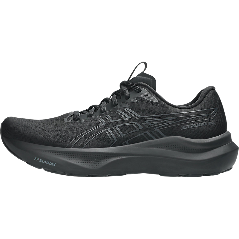 Men's GT-2000 14, Asics Men's GT-2000 14 in 002-Black/Graphite Grey left profile