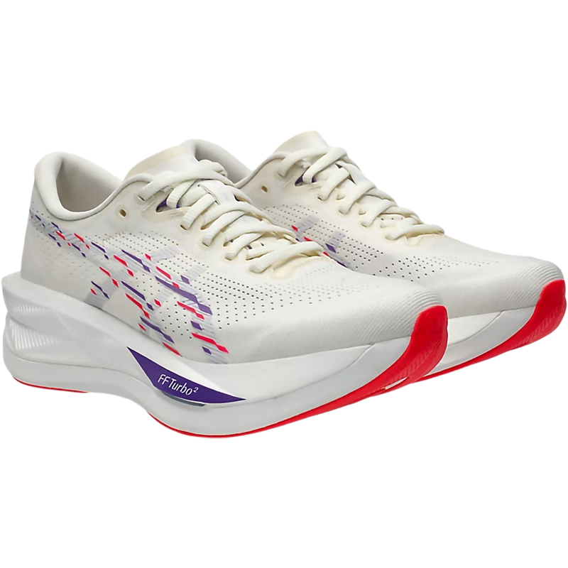 Women's SonicBlast, Asics Women's SonicBlast in 100-Cream/Blue Fade pair right front