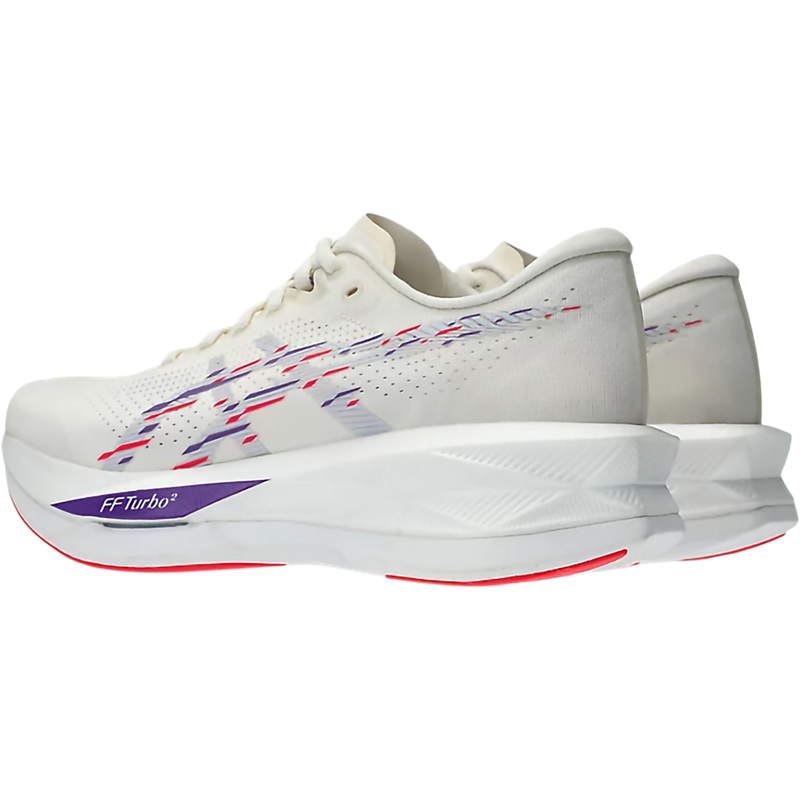 Women's SonicBlast, Asics Women's SonicBlast in 100-Cream/Blue Fade pair left back