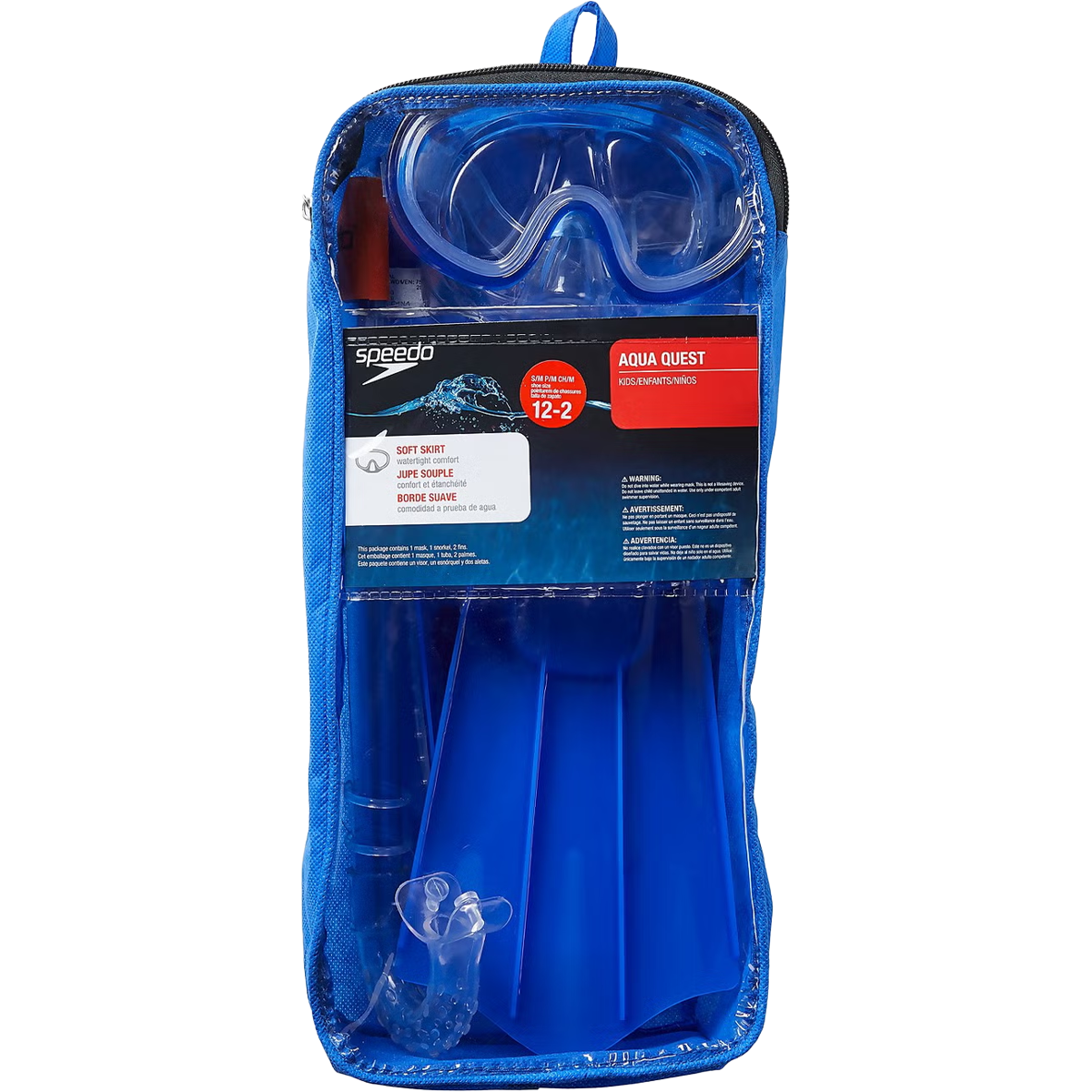 Youth Aqua Quest Mask Snorkel Fin Set alternate view