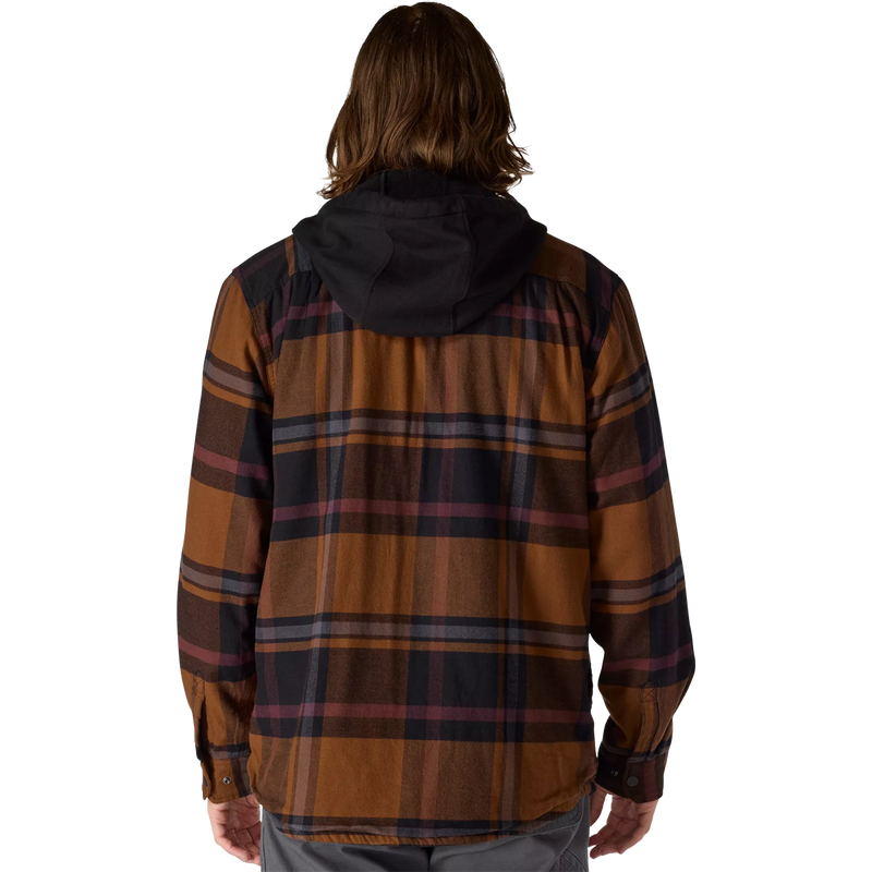Carhartt Men's Relaxed Fit Flannel Fleece-Lined Shirt Jacket, Carhartt  RF Flannel Fleece-Lined Shirt Jkt back 