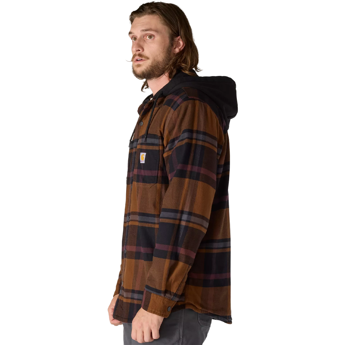 Carhartt Men's Relaxed Fit Flannel Fleece-Lined Shirt Jacket alternate view